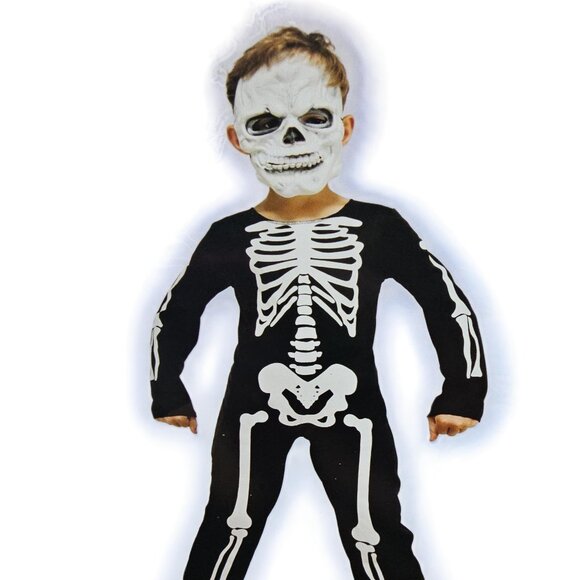 Skelebones Skeleton Bones Boys Dress Up Costume ,  NWT - Picture 1 of 16